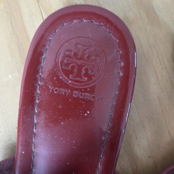 LOT OF 2 Tory Burch Miller Leather Sandals Women's Size 7 Brown Leather Red - Picture 8 of 16